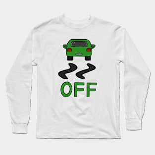 Green Pixelated Car Long Sleeve T-Shirt